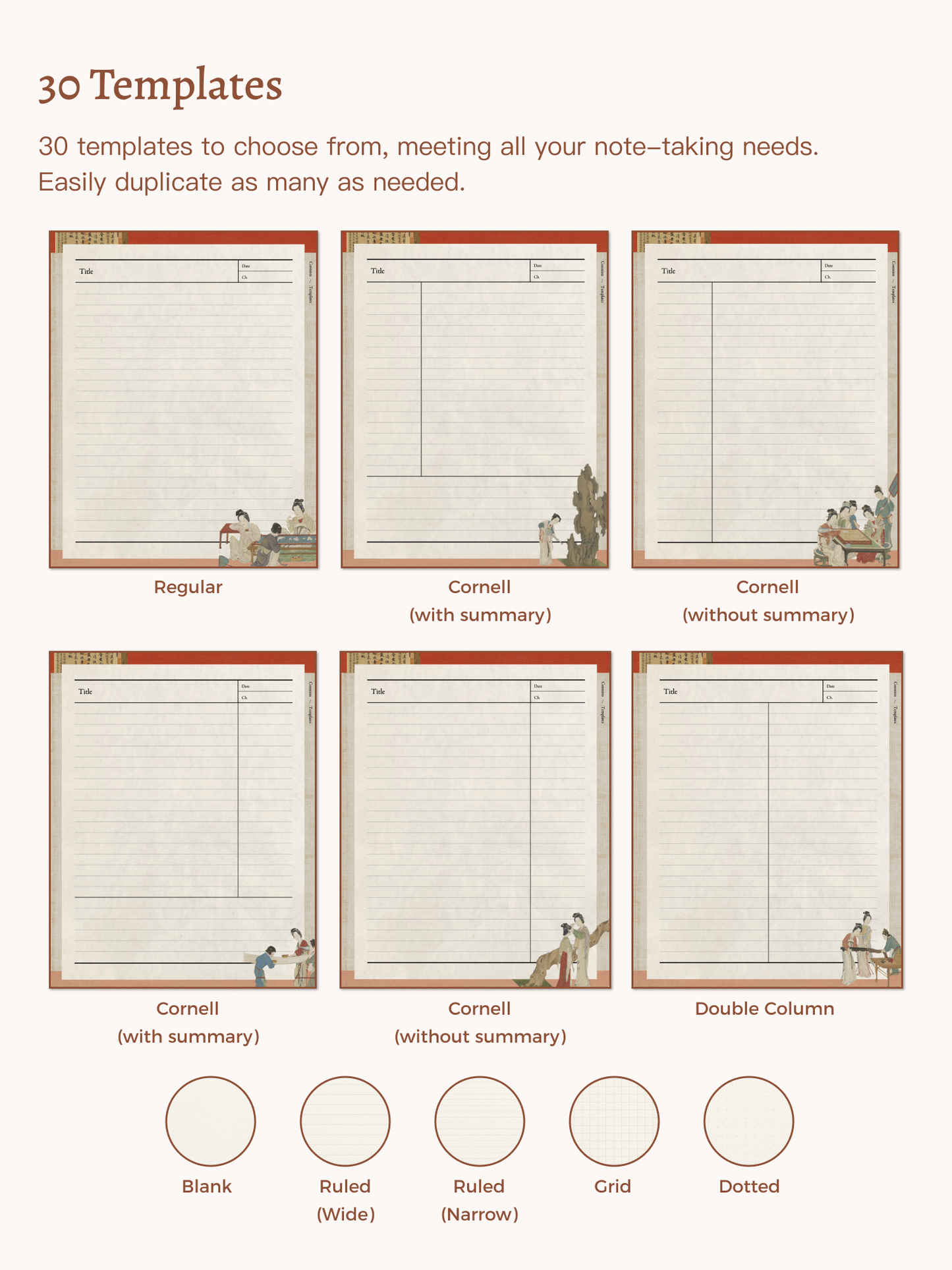 A Dream in Splendor | Digital Cornell Notebook | Digital Templates for goodnotes Notability