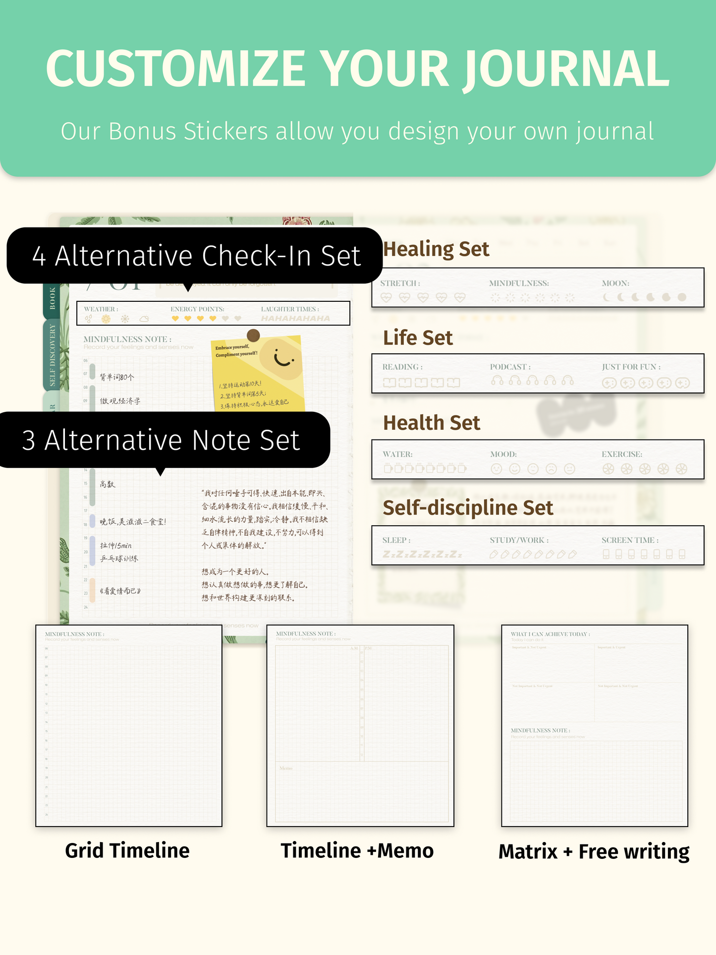 Forever Digital Mindfulness Journal & Planner | 365-Day Healing Diary Digital Planner｜Undated Digital Journal