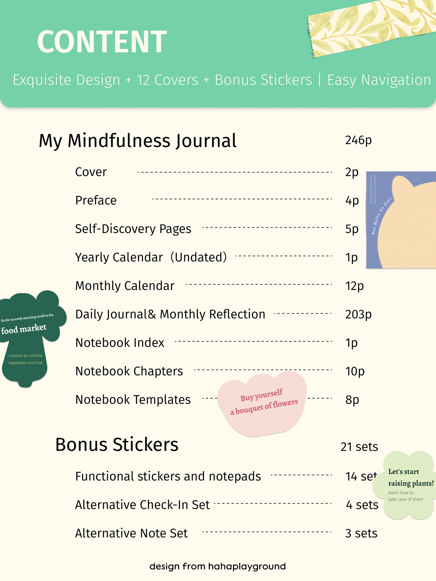 Forever Digital Mindfulness Journal & Planner | 365-Day Healing Diary Digital Planner｜Undated Digital Journal