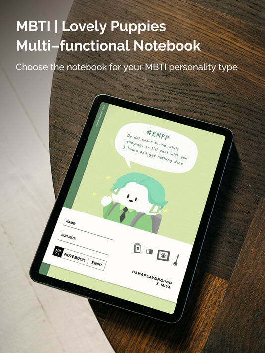 MBTI | Multi-functional Digital Study Notebook Planner | MBTI Digital Template｜Cute Puppies